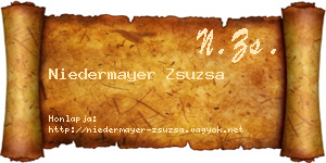 Niedermayer Zsuzsa névjegykártya